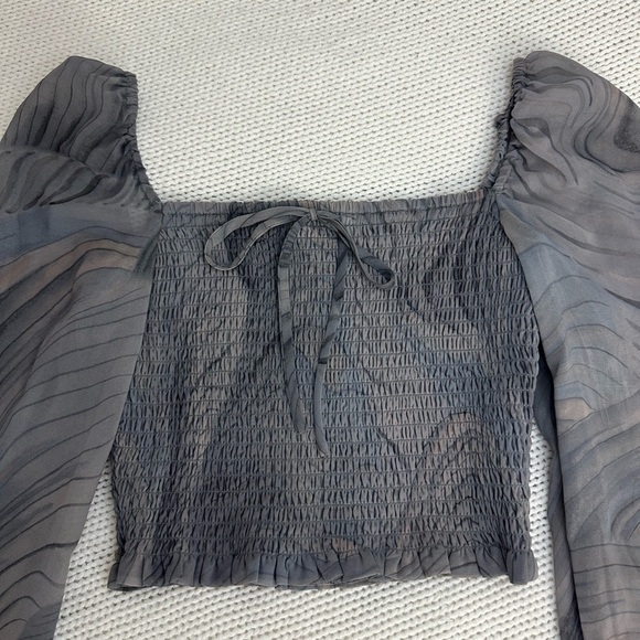 Aritzia Wilfred Saga Blouse Granite Blue Size XS - Picture 6 of 12